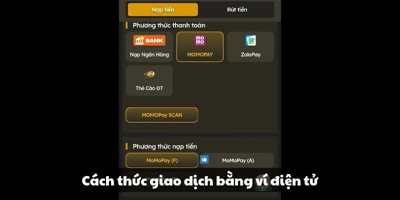 Giao dịch bằng ví điện tử 